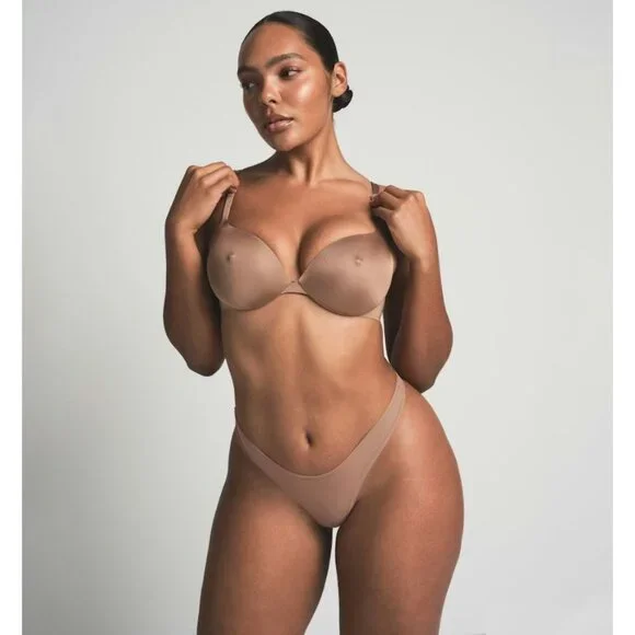 SKIMS Ultimate Nipple Push-Up Bra Sienna Size 32DD NWT - Picture 2 of 6